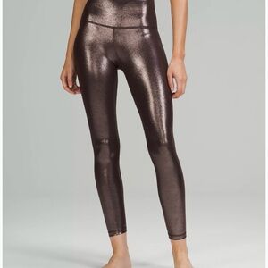Shiny Metallic Leggings Lululemon- brand new never worn- size 8